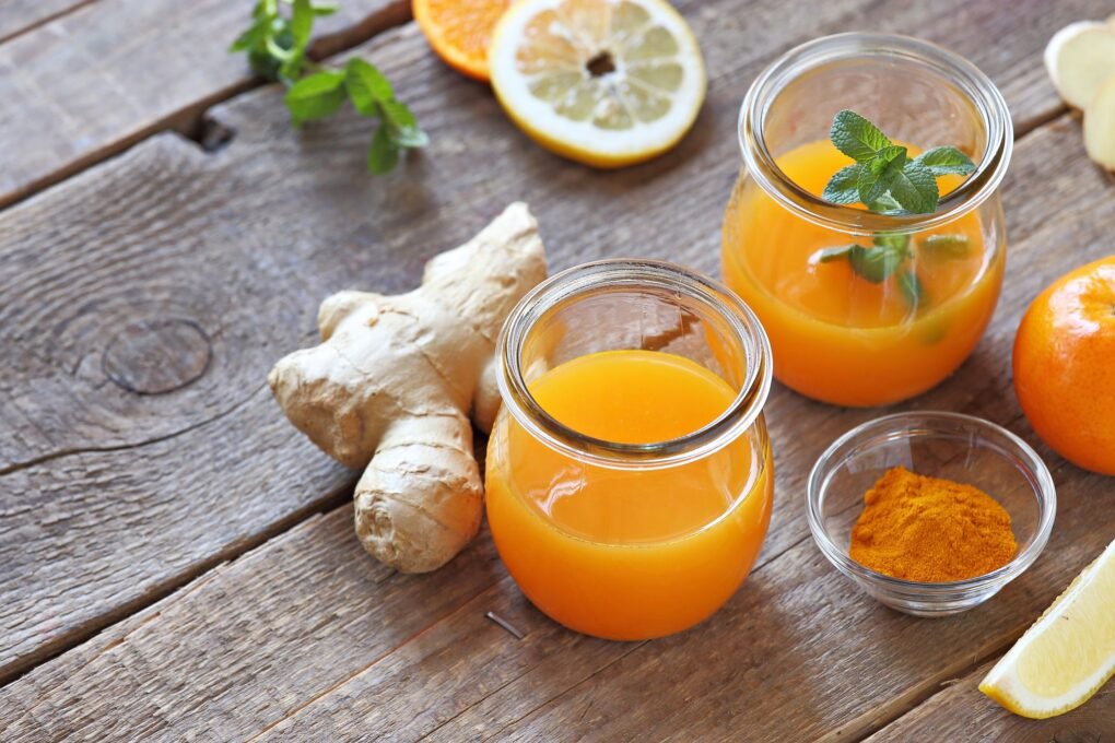 Receita Poderosa Para a Saúde Intestinal Shot Matinal Anti-Inflamatório